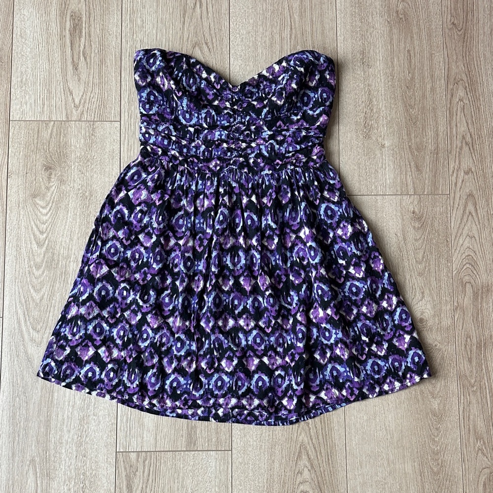 Band of Gypsies Purple Strapless Dress